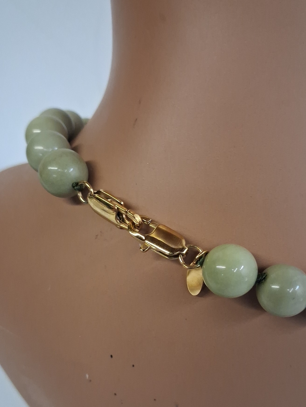 NWOT Womens Joiana Sage Green Beaded Necklace - Picture 3 of 4